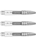 Mission Sabre Polycarbonate Shafts Clear - Silver Top-2-Clear-Short-Premier Darts