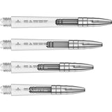 Mission Sabre Polycarbonate Shafts Clear - Silver Top-1-Clear-Short-Premier Darts