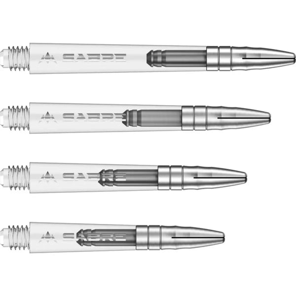 Mission Sabre Polycarbonate Shafts Clear - Silver Top-1-Clear-Short-Premier Darts