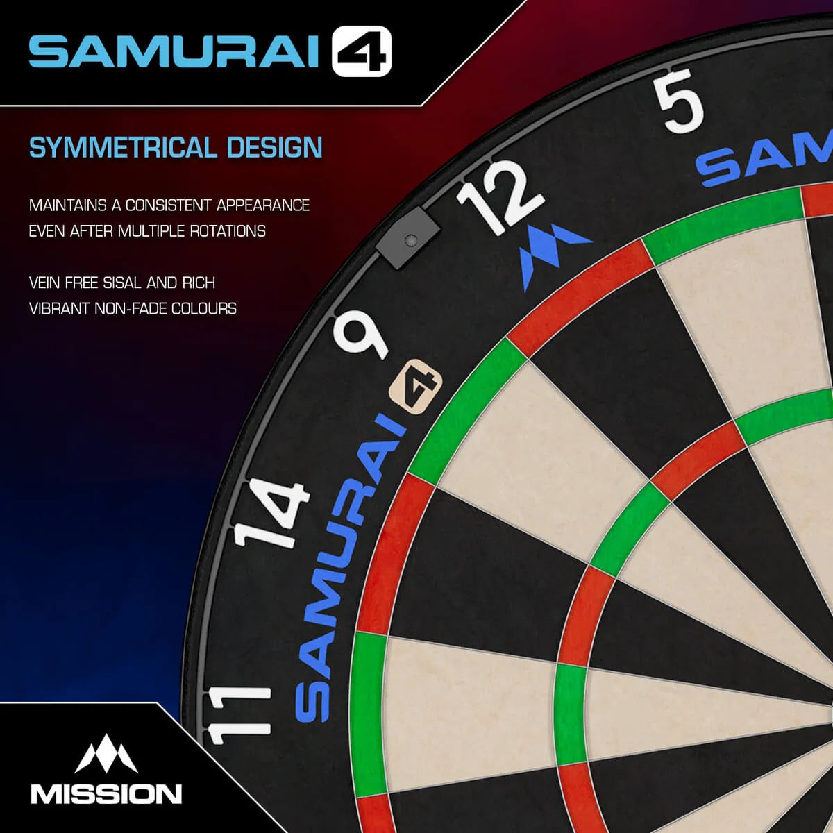 Mission Samurai 4 Professional Dartboard - White Spider-3-Premier Darts