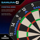 Mission Samurai 4 Professional Dartboard - White Spider-3-Premier Darts