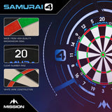 Mission Samurai 4 Professional Dartboard - White Spider-4-Premier Darts