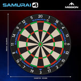 Mission Samurai 4 Professional Dartboard - White Spider-5-Premier Darts