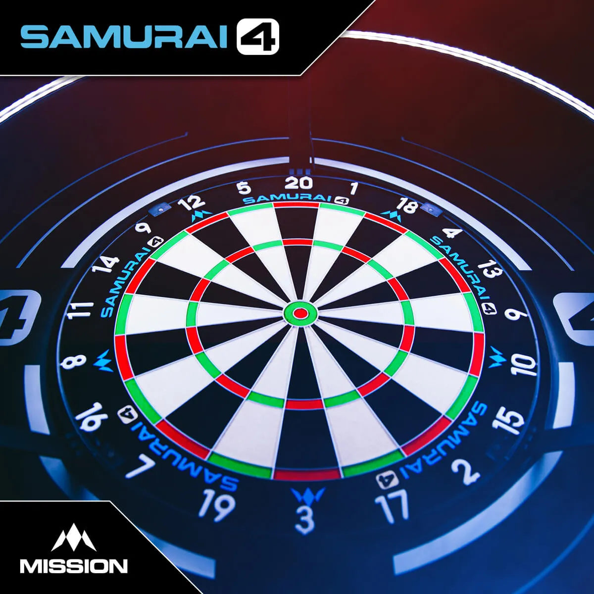 Mission Samurai 4 Professional Dartboard - White Spider-7-Premier Darts