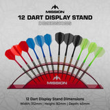 Mission Station 12 Acrylic Darts Display Arc-7-Black-Premier Darts
