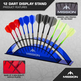 Mission Station 12 Acrylic Darts Display Arc-3-Black-Premier Darts