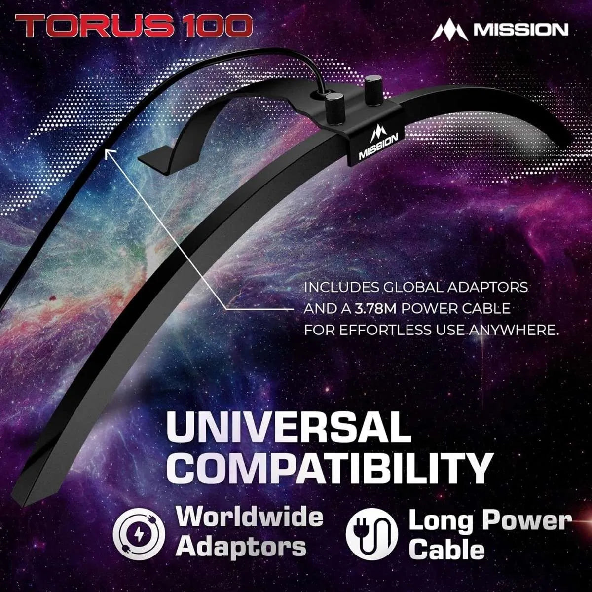 Mission Torus 100 Folding Portable Travel Light-3-Premier Darts