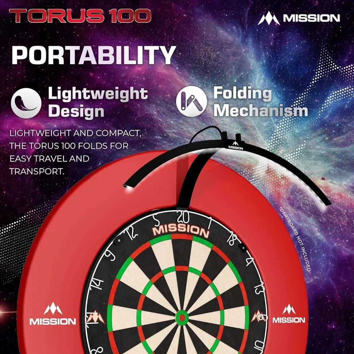 Mission Torus 100 Folding Portable Travel Light-7-Premier Darts