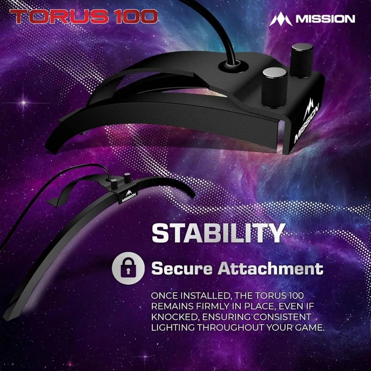 Mission Torus 100 Folding Portable Travel Light-8-Premier Darts