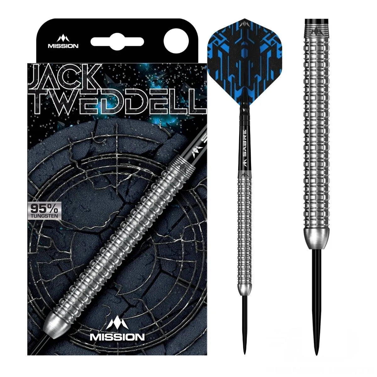 Mission Jack Tweddell 95% Tungsten Steel Tip Darts-1-22 GRAM-Premier Darts
