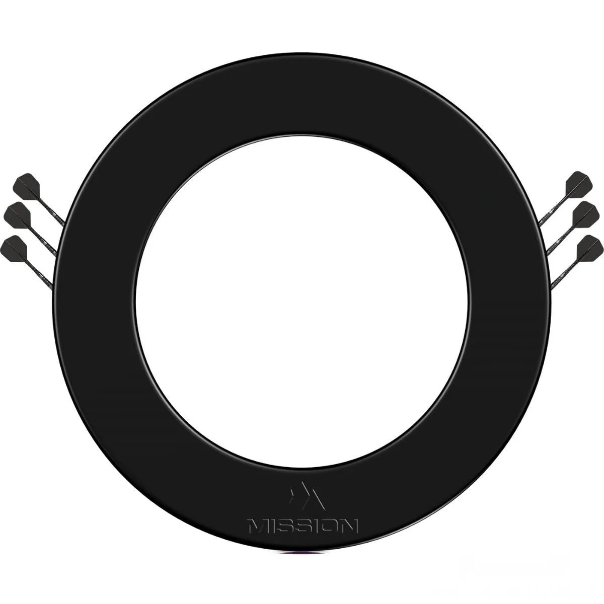 Mission Logo Surround With Dart Holder-7-Black-Premier Darts