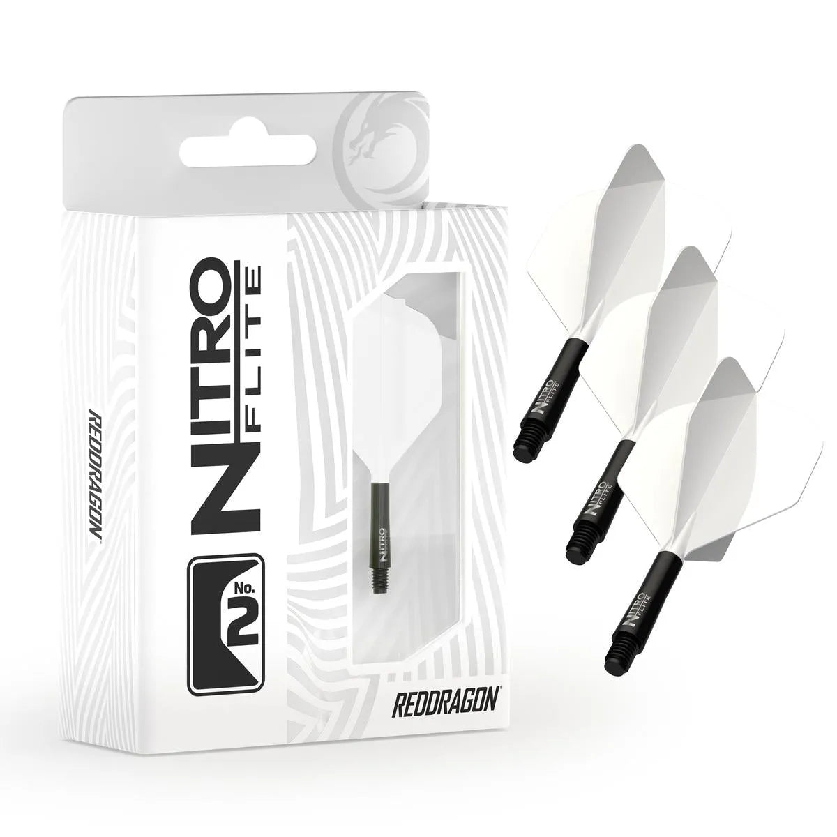 Red Dragon Nitro Flite - Integrated Flight and Shaft-71-Black-Short-Premier Darts