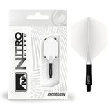 Red Dragon Nitro Flite - Integrated Flight and Shaft-70-Solid White Black-Short-Premier Darts