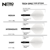 Red Dragon Nitro Flite - Integrated Flight and Shaft-72-Black-Short-Premier Darts