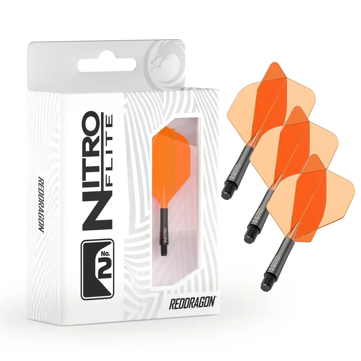Red Dragon Nitro Flite - Integrated Flight and Shaft-59-Black-Short-Premier Darts
