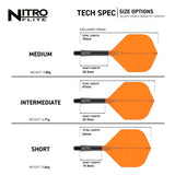 Red Dragon Nitro Flite - Integrated Flight and Shaft-62-Black-Short-Premier Darts