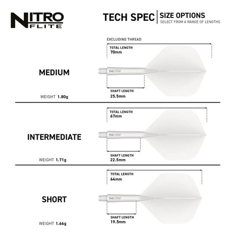 Red Dragon Nitro Flite - Integrated Flight and Shaft-79-Black-Short-Premier Darts