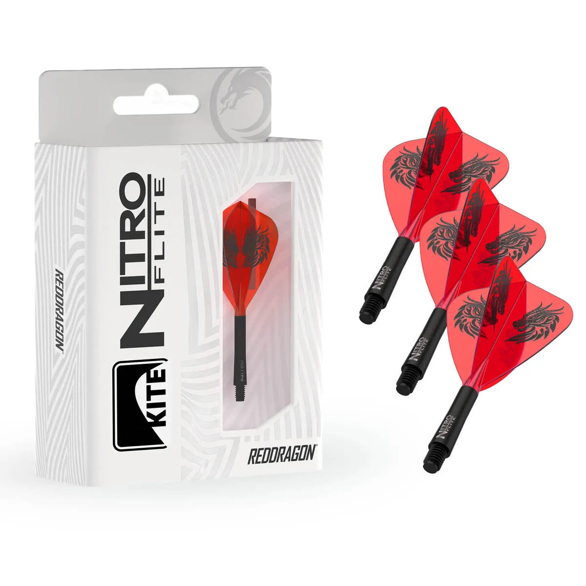 Red Dragon Jonny Clayton Kite Nitro Flite Integrated Flight and Shaft-3-Short-Premier Darts