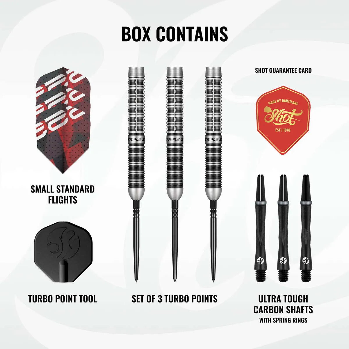 Shot Pro Series Niels Zonneveld 2.0 TP 90% Tungsten Steel Tip Darts-3-23 GRAM-Premier Darts