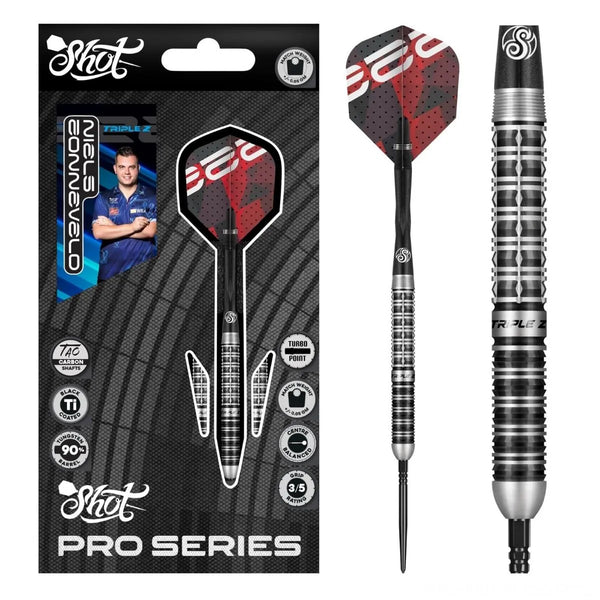 Shot Pro Series Niels Zonneveld 2.0 TP 90% Tungsten Steel Tip Darts-1-23 GRAM-Premier Darts