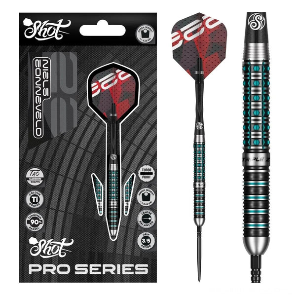 Shot Pro Series Niels Zonneveld TP 90% Tungsten Steel Tip Darts-1-23 GRAM-Premier Darts