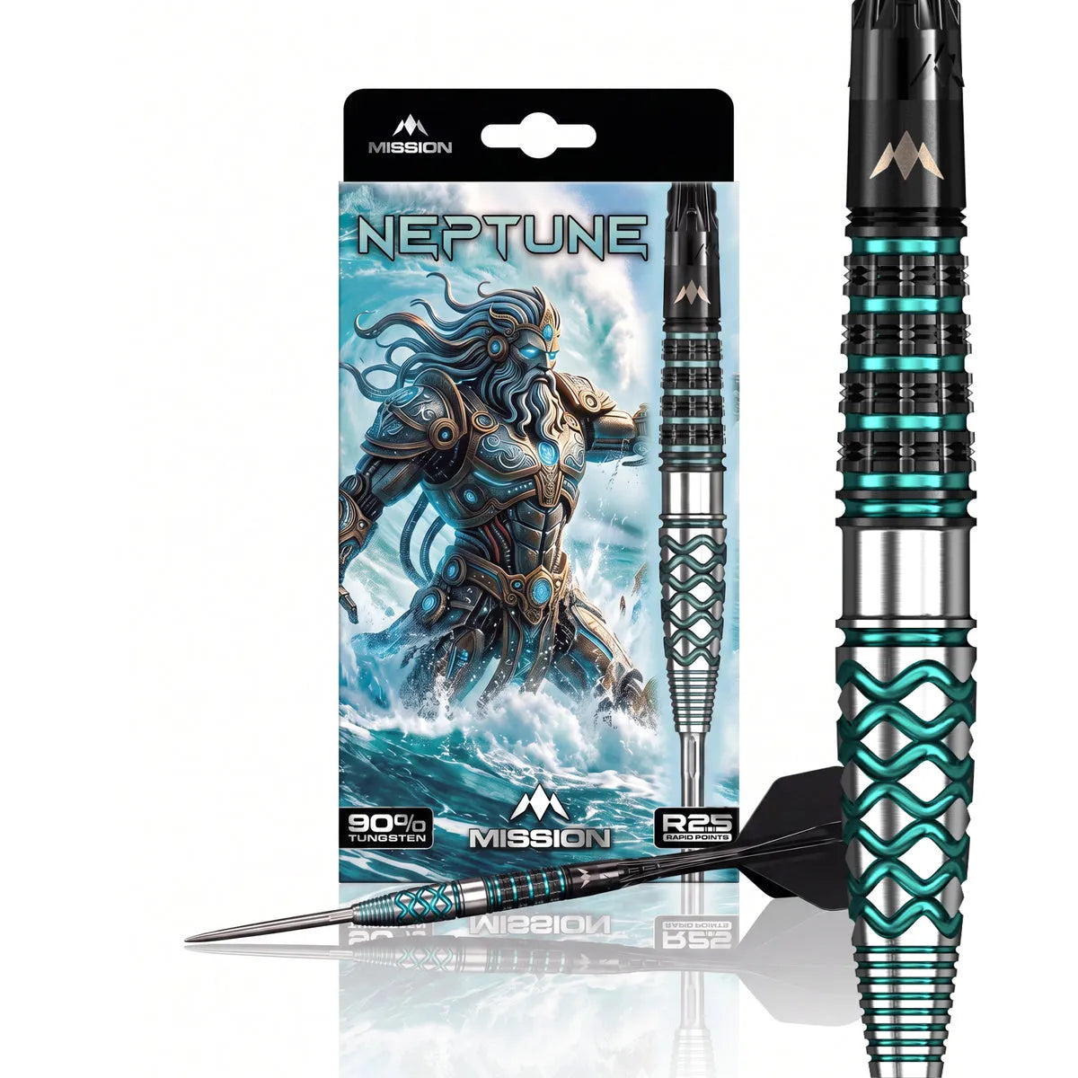 Mission Neptune R2.5 90% Tungsten Steel Tip Darts-3-21 GRAM-Premier Darts