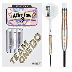 One80 Alice Law 3 90% Tungsten Steel Tip Darts - Premier Darts One80 Alice Law 3 90% Tungsten Steel Tip Darts - Premier Darts