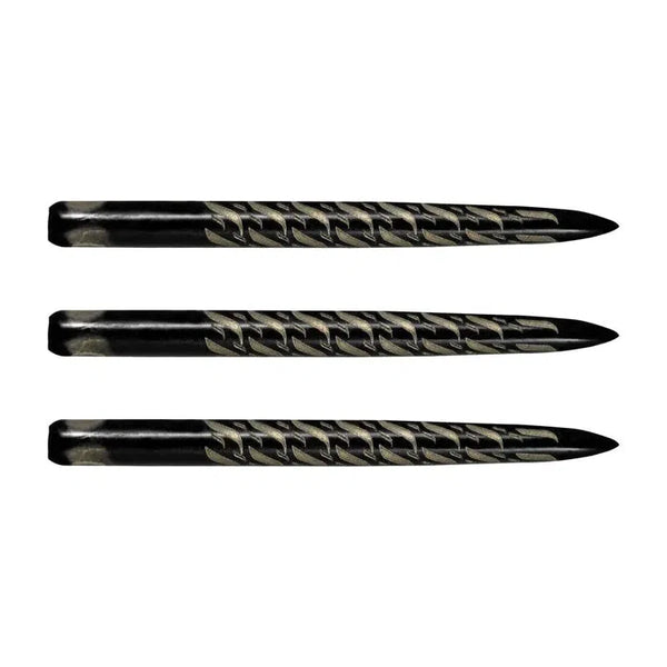 One80 Aztec Style D Steel Tip Points-1-Black-34mm-Premier Darts