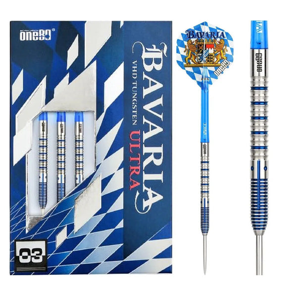 One80 Bavaria Ultra 03 90% Tungsten Steel Tip Darts-1-21 GRAM-Premier Darts