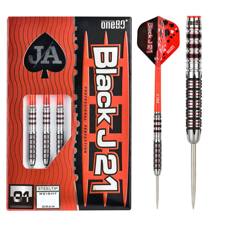 One80 BlackJ 21 01 90% Tungsten Steel Tip Darts