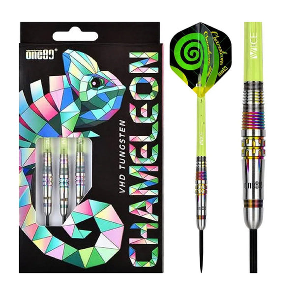 One80 Chameleon Aquamarine 90% Tungsten Steel Tip Darts-1-22 GRAM-Premier Darts