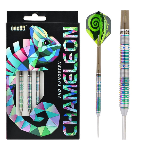 One80 Chameleon Azurite 90% Tungsten Steel Tip Darts-1-22 GRAM-Premier Darts