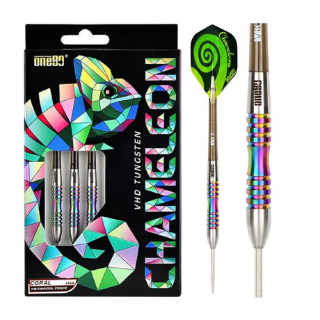 One80 Chameleon Coral 90% Tungsten Steel Tip Darts