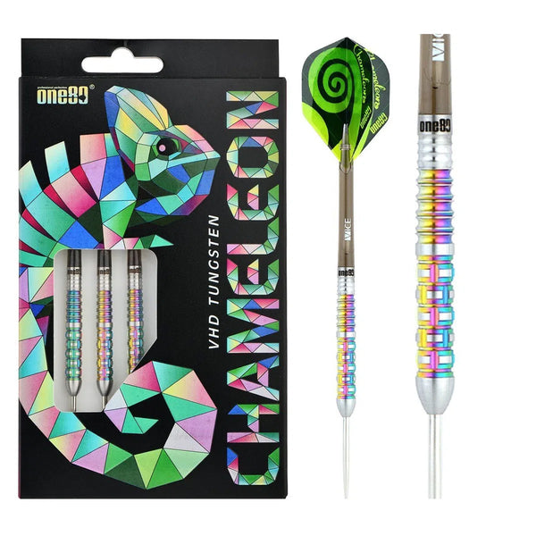 One80 Chameleon Zircon 90% Tungsten Steel Tip Darts-1-22 GRAM-Premier Darts