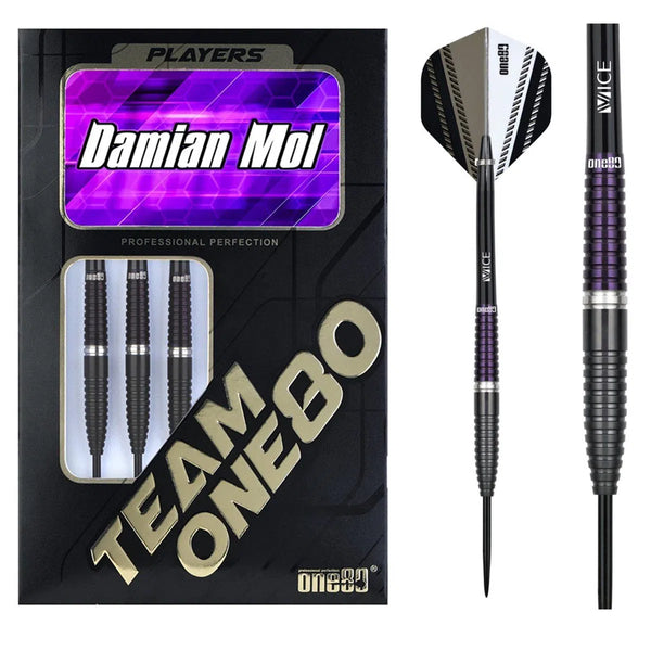 One80 Damian Mol 90% Tungsten Steel Tip Darts-1-24 GRAM-Premier Darts