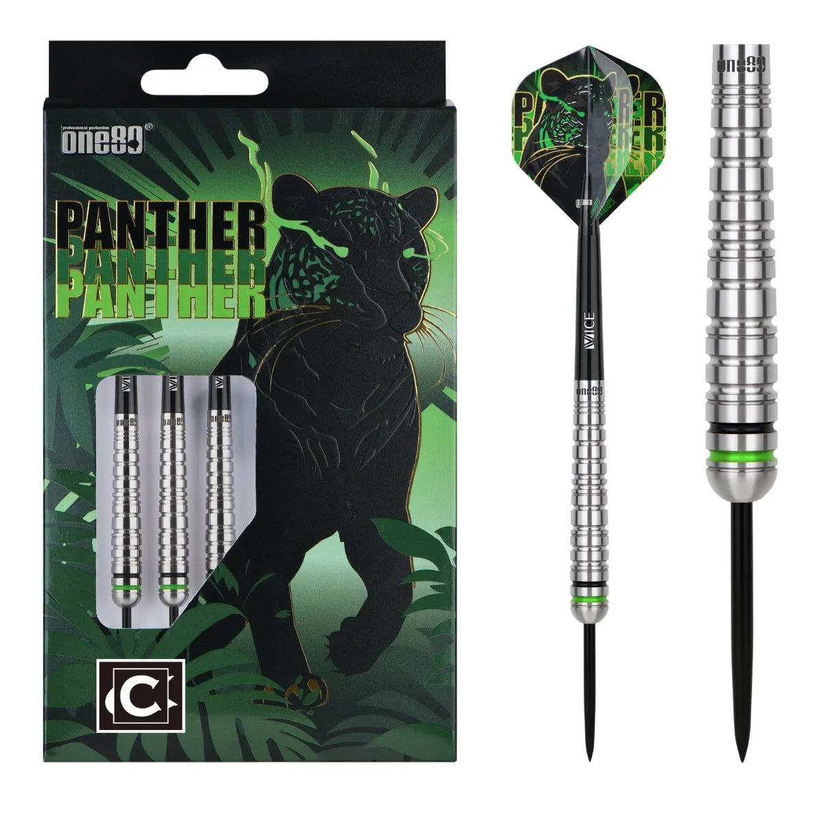 One80 Darts Panther-C 90% Tungsten Steel Tip Darts