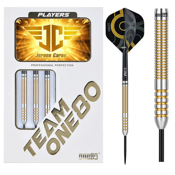 One80 Jeroen Caron 90% Tungsten Steel Tip Darts-1-24 GRAM-Premier Darts
