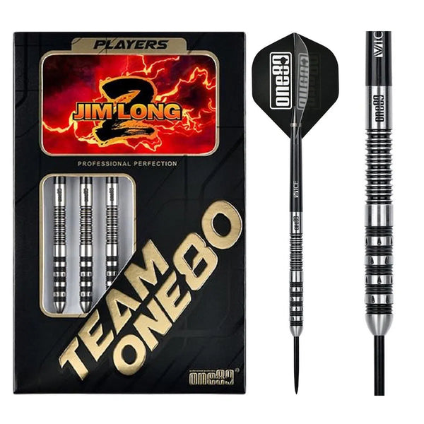 One80 Jim Long V2 90% Tungsten Steel Tip Darts-1-25 GRAM-Premier Darts
