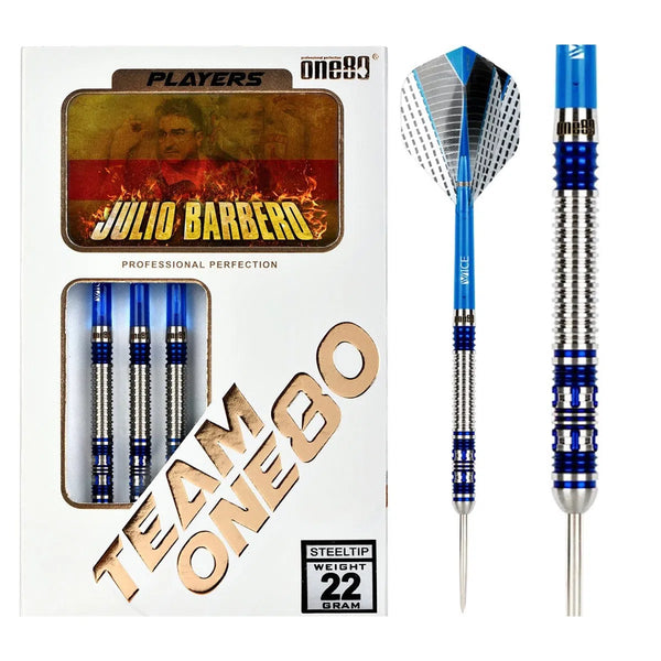 One80 Julio Barbero 90% Tungsten Steel Tip Darts-1-22 GRAM-Premier Darts