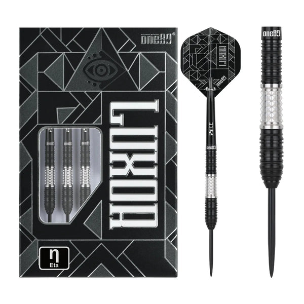 One80 Luxor II Eta 90% Tungsten Steel Tip Darts-1-22 GRAM-Premier Darts