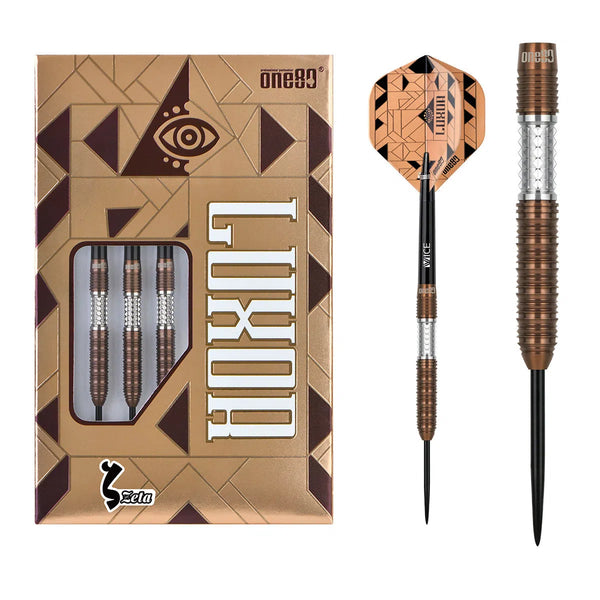 One80 Luxor Zeta 90% Tungsten Steel Tip Darts-1-21 GRAM-Premier Darts