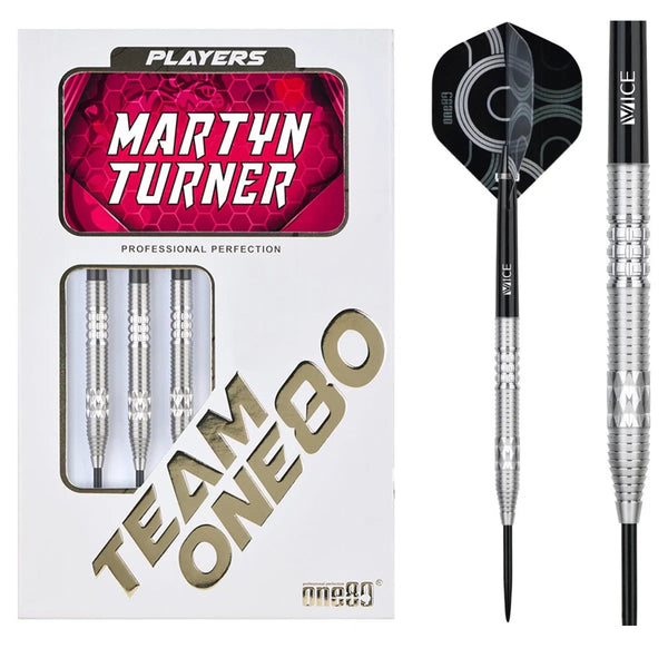 One80 Martyn Turner 90% Tungsten Steel Tip Darts-1-22 GRAM-Premier Darts