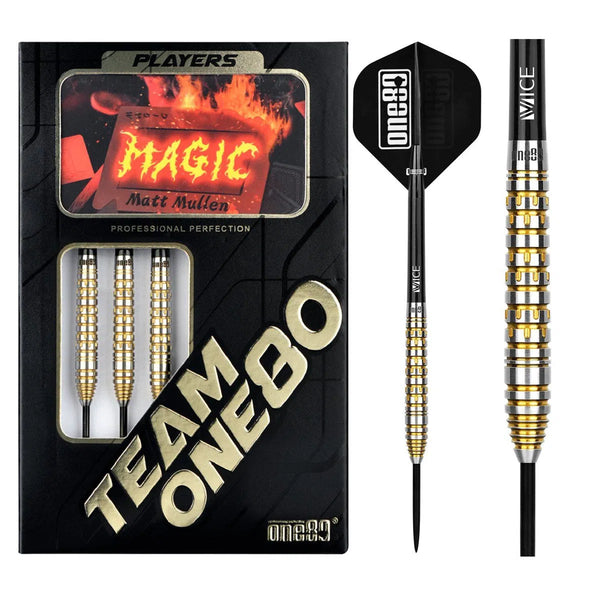 One80 Matt Mullen 90% Tungsten Steel Tip Darts-1-23 GRAM-Premier Darts