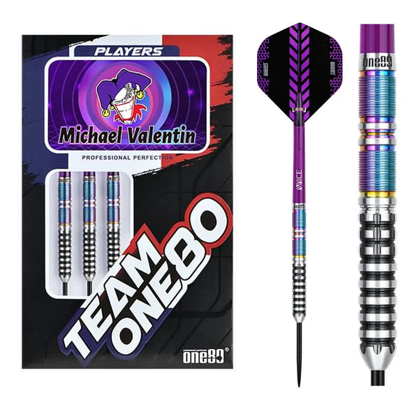 One80 Michael Valentin Signature 90% Tungsten Steel Tip Darts-1-19 GRAM-Premier Darts