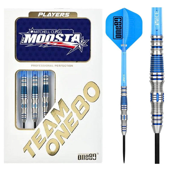 One80 Mitchell Clegg V2 95% Tungsten Steel Tip Darts-1-23 GRAM-Premier Darts