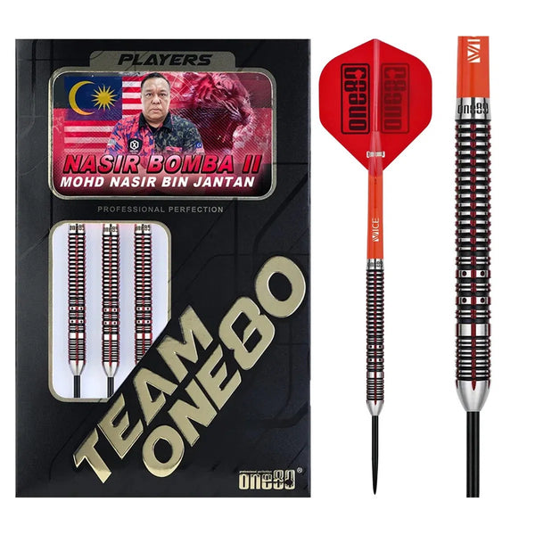 One80 Nasir Bomba V2 90% Tungsten Steel Tip Darts-1-23 GRAM-Premier Darts