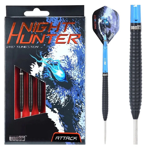 One80 Night Hunter Attack 90% Tungsten Steel Tip Darts-1-22 GRAM-Premier Darts