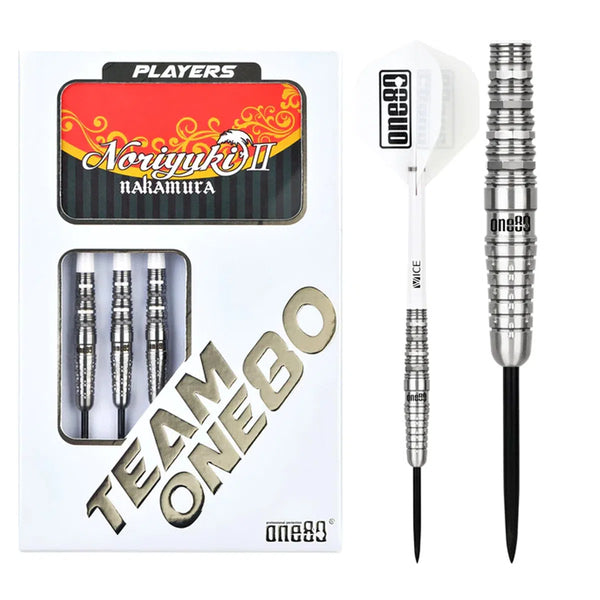 One80 Noriyuki Nakamura V2 90% Tungsten Steel Tip Darts-1-22 GRAM-Premier Darts