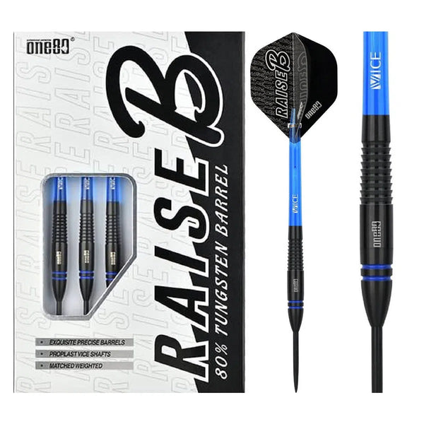 One80 Raise B-BL 80% Tungsten Steel Tip Darts-1-21 GRAM-Premier Darts