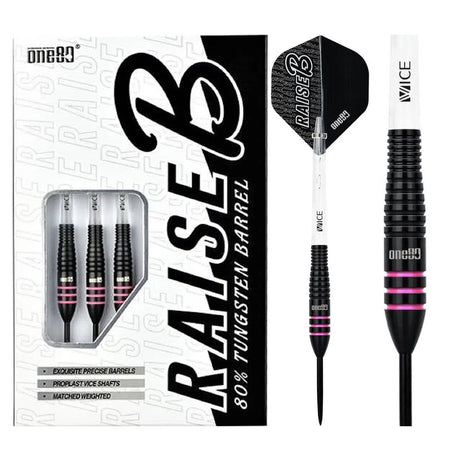 One80 Raise B-PI 80% Tungsten Steel Tip Darts